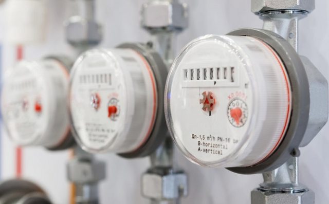 Several water meters.