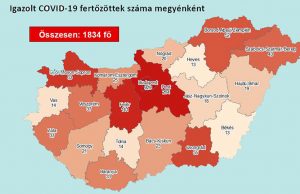 Fejér megyében emelkedett legnagyobb arányban a fertőzöttek száma az elmúlt egy napban